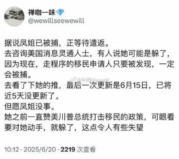 同花配资 网传罗玉凤在美国被捕！目前正在等遣返，社交账号已经5天没更新